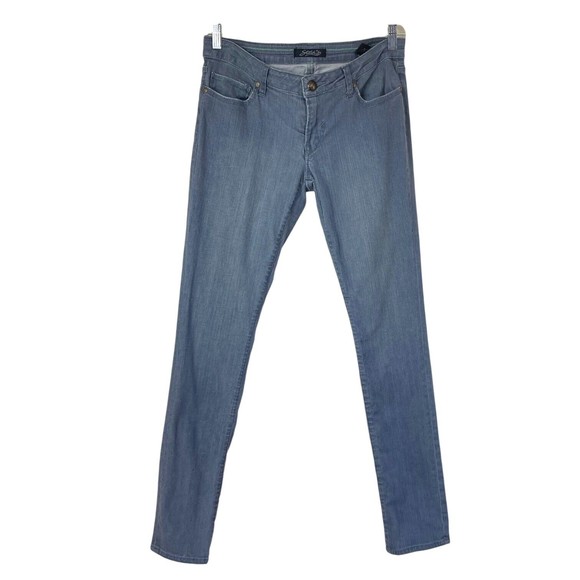 Stitch's Black Label Denim FOX Blue Gray Skinny Zipper Fly Cowgirl Jeans 29 33L - Picture 1 of 11